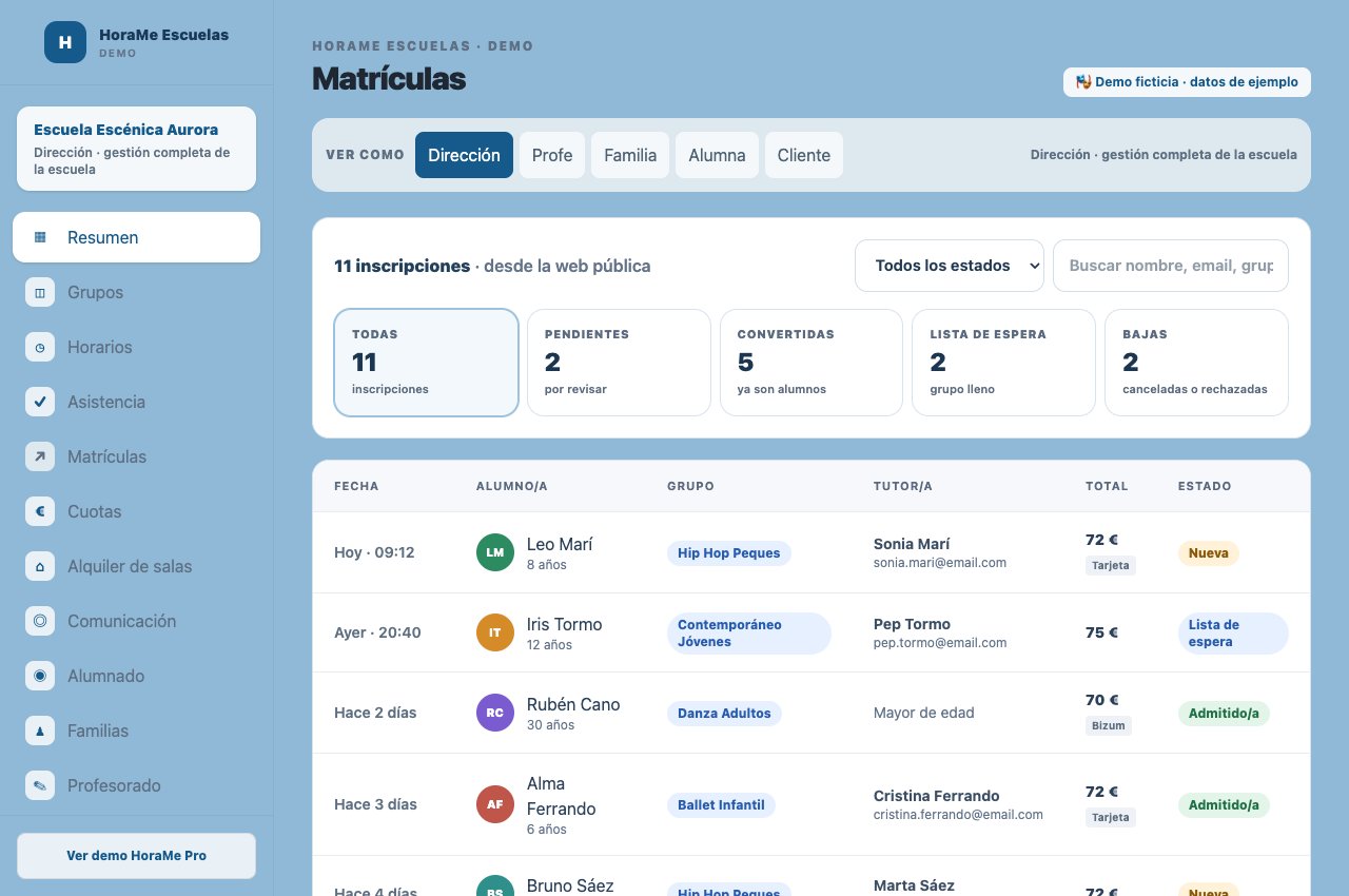 SOLICITUDES DE INSCRIPCIÓN: demo con datos ficticios
